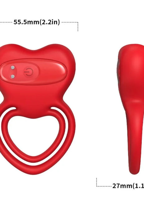 ARMONY - RINGVIBRATOR HERZ ROT - Penisring für Paare