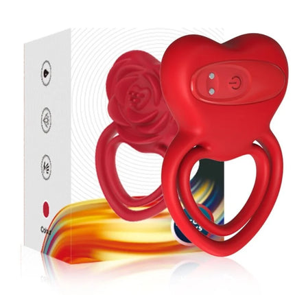 ARMONY - RINGVIBRATOR HERZ ROT - Penisring für Paare