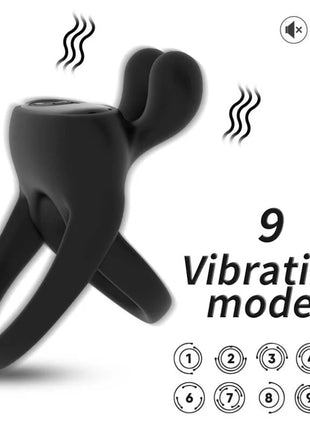 ARMONY - RINGVIBRATOR KANINCHEN SCHWARZ - Penisring mit Vibration