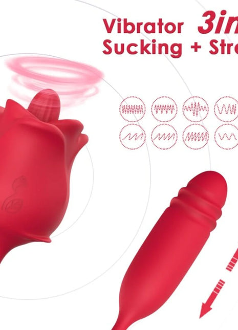 ARMONY - ROSA STIMULATOR & VIBRATOR COLA RED - Klitorissauger mit Vibration