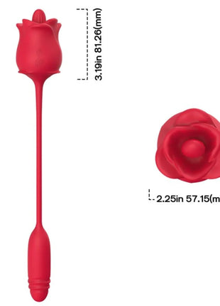 ARMONY - ROSA STIMULATOR & VIBRATOR COLA RED - Klitorissauger mit Vibration