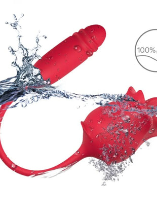 ARMONY - ROSA STIMULATOR & VIBRATOR COLA RED - Klitorissauger mit Vibration