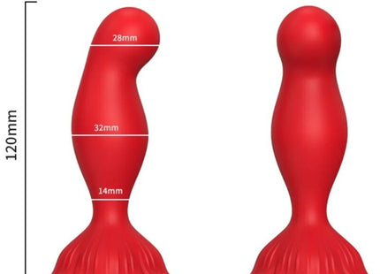 ARMONY - ROSA VIBRATOR & ANALPLUG FERNBEDIENUNG ROT