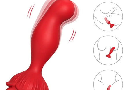 ARMONY - ROSA VIBRATOR & ANALPLUG FERNBEDIENUNG ROT