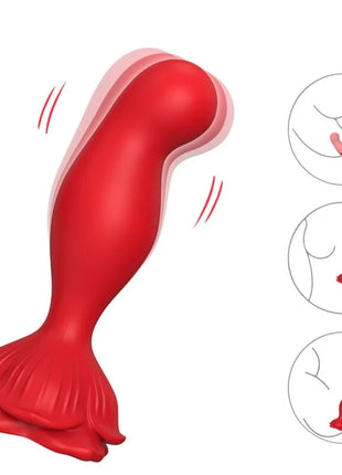 ARMONY - ROSA VIBRATOR & ANALPLUG FERNBEDIENUNG ROT