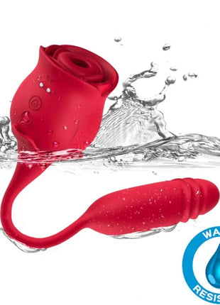 Armony rosegnight roter wasserfester vibrator aus glattem silikon mit ergonomischem design und rosenform