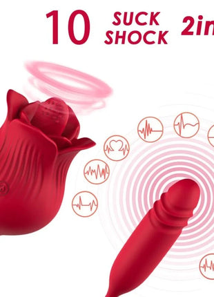 ARMONY - ROSELIP LECKT VIBRIERENDEN CLIT UND VIBRATOR ROT - Klitorissauger mit Vibration