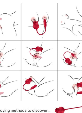 ARMONY - ROSELIP LECKT VIBRIERENDEN CLIT UND VIBRATOR ROT - Klitorissauger mit Vibration