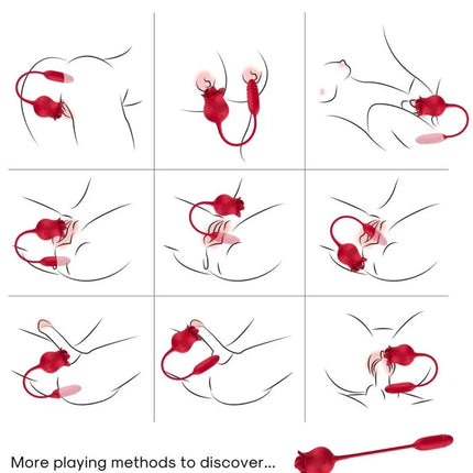 ARMONY - ROSELIP LECKT VIBRIERENDEN CLIT UND VIBRATOR ROT - Klitorissauger mit Vibration