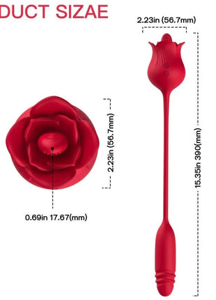 ARMONY - ROSELIP LECKT VIBRIERENDEN CLIT UND VIBRATOR ROT - Klitorissauger mit Vibration