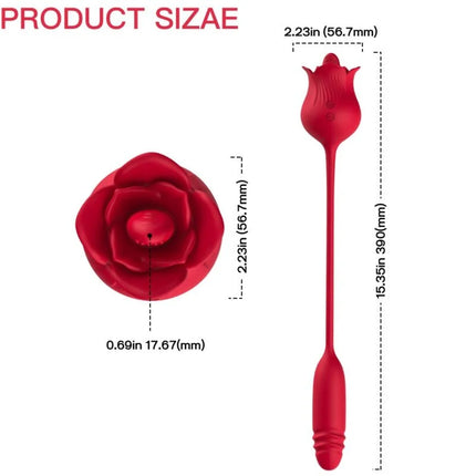 ARMONY - ROSELIP LECKT VIBRIERENDEN CLIT UND VIBRATOR ROT - Klitorissauger mit Vibration