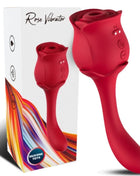 Roter arcony silikon vibrator in rosenform mit drei steuerungstasten und 5v indikator zur klitorisstimulation