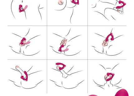 Pink silikonvibrator fuchsias mit weißem rundem sockel und strukturierter grifffläche für klitorisstimulation