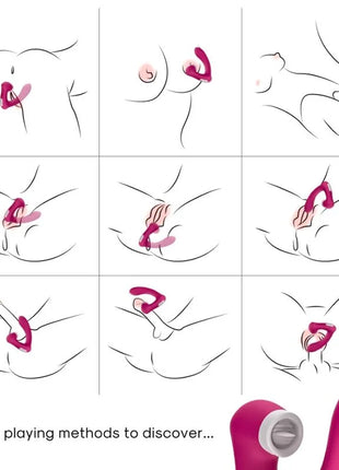 Pink silikonvibrator fuchsias mit weißem rundem sockel und strukturierter grifffläche für klitorisstimulation