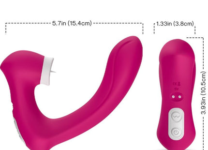 Vibrant pinker silikon vibrator ariony secretkiss lecken gebogen mit weißem bedienfeld für klitoris stimulation