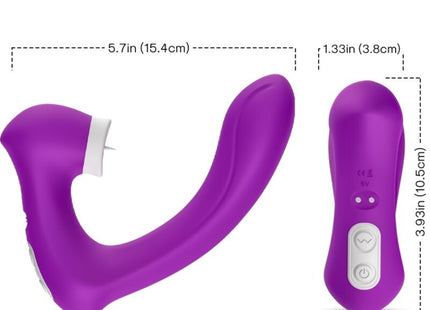 Lila silikon vibrator armony secretkiss mit weißen steuerungsknöpfen und gebogenem ergonomischem design