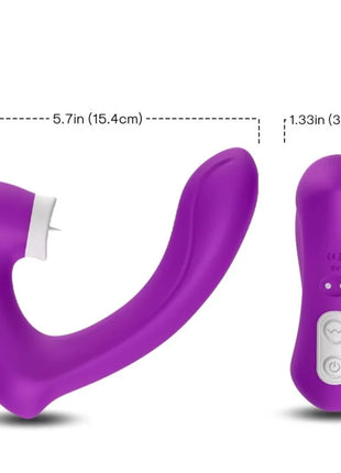 Lila silikon vibrator armony secretkiss mit weißen steuerungsknöpfen und gebogenem ergonomischem design