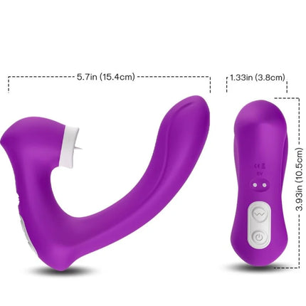 Lila silikon vibrator armony secretkiss mit weißen steuerungsknöpfen und gebogenem ergonomischem design