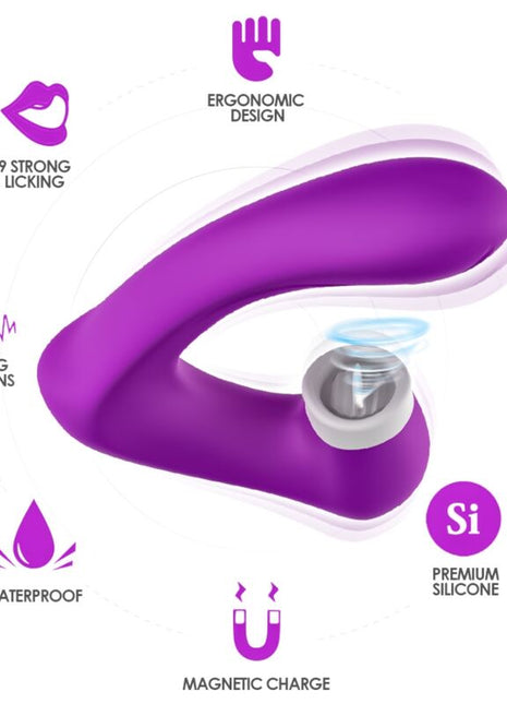 Purple silikon vibrator armony secretkiss mit ergonomischem design und magnetischer ladung für klitorisstimulation