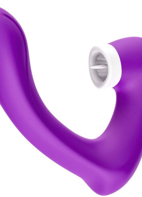 ArmonY secretkiss Leckt vibrierender lila silikon saugnapf mit weißer Basis für klitoris und vibrator nutzen