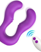 Armony seraph vibrator doppelte fernbedienung lila silikon dualkopf vibrator mit weißer fernbedienung und lila tasten