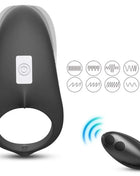 Schwarzer silikonring mit weißem power button und passender fernbedienung für paare von armony shark