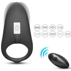 Schwarzer silikonring mit weißem power button und passender fernbedienung für paare von armony shark