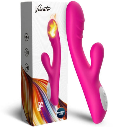Armony spark vibrator wärmeeffekt in fuchsia aus silikon mit weißem bedienfeld und rabbit-design