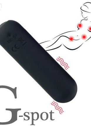 ARMONY - SPLASH HAHA VIBRATOR BULLET SILIKON 10 VIBRATIONEN 75 X 19 CM SCHWARZ - Vibrierende Kugeln