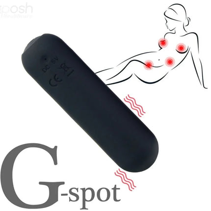ARMONY - SPLASH HAHA VIBRATOR BULLET SILIKON 10 VIBRATIONEN 75 X 19 CM SCHWARZ - Vibrierende Kugeln