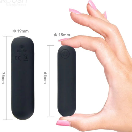ARMONY - SPLASH HAHA VIBRATOR BULLET SILIKON 10 VIBRATIONEN 75 X 19 CM SCHWARZ - Vibrierende Kugeln