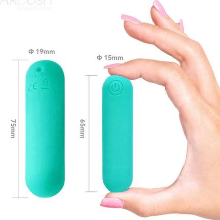 ARMONY - SPLASH HAHA VIBRATOR BULLET SILIKON 10 VIBRATIONEN 75 X 19 CM GRÜN - Vibrierende Kugeln