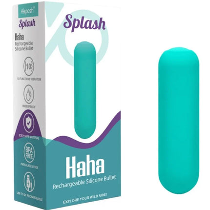 ARMONY - SPLASH HAHA VIBRATOR BULLET SILIKON 10 VIBRATIONEN 75 X 19 CM GRÜN - Vibrierende Kugeln
