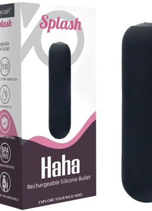 ARMONY - SPLASH HAHA VIBRATOR BULLET SILIKON 10 VIBRATIONEN 75 X 19 CM SCHWARZ - Vibrierende Kugeln