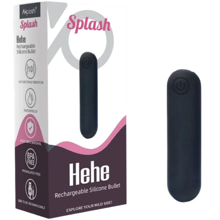 ARMONY -SPLASH HEHE VIBRATOR BULLET SILIKON 10 VIBRATIONEN 65 X 15 CM SCHWARZ - Vibrierende Kugeln