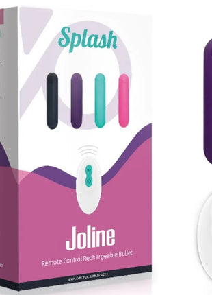 Armony splash joline vibrierender lila silikon bullet mit weißem ovalem fernbedienungsgerät und 10 vibrationen