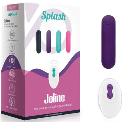 Armony splash joline vibrierender lila silikon bullet mit weißem ovalem fernbedienungsgerät und 10 vibrationen