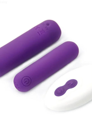Armony splash joline vibrator bullet aus lila silikon mit weißer fernbedienung und 10 vibrationen 6,5 x 1,5 cm