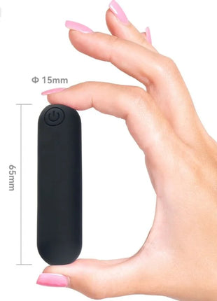 Schwarzer armoNy splash joline silikon vibrator bullet mit power-taste und 10 vibrationen 65 x 15 cm