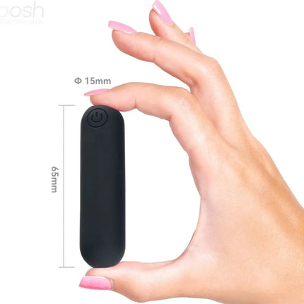 Schwarzer armoNy splash joline silikon vibrator bullet mit power-taste und 10 vibrationen 65 x 15 cm