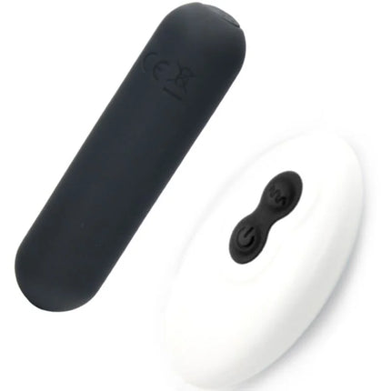 Schwarz-weißes silikon fernbedienbares vibrator bullet set harmony splash joline mit 10 vibrationen 65 x 15 cm