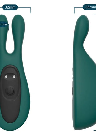 Tealfarbener armony kaninchen stimulans mit glattem silikon und schwarzem bedienfeld für erwachsene