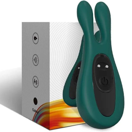 Armony stimulator und vibrator kaninchen grün tealfarben mit schwarzem bedienfeld und power sowie mode tasten