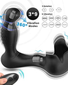 Schwarzer silikon anal vibrator mit 360 grad vibration und fernbedienung aronomy surround stimulator hoden