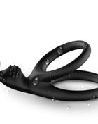 ARMONY - TENSY DOPPELTER KANINCHENRING SCHWARZ - Penisring ohne Vibration