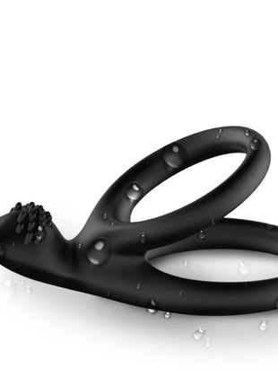 ARMONY - TENSY DOPPELTER KANINCHENRING SCHWARZ - Penisring ohne Vibration