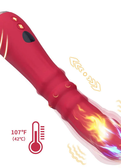 ARMONY - THERMO-EINSTELLBARER PUNKT-A-STIMULATOR-VIBRATOR-DILDO ROT
