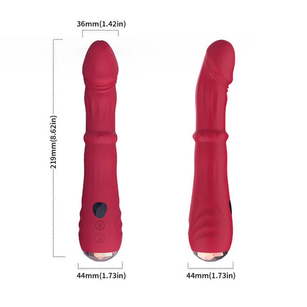 ARMONY - THERMO-EINSTELLBARER PUNKT-A-STIMULATOR-VIBRATOR-DILDO ROT