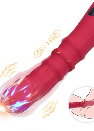 ARMONY - THERMO-EINSTELLBARER PUNKT-A-STIMULATOR-VIBRATOR-DILDO ROT