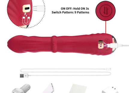 ARMONY - THERMO-EINSTELLBARER PUNKT-A-STIMULATOR-VIBRATOR-DILDO ROT